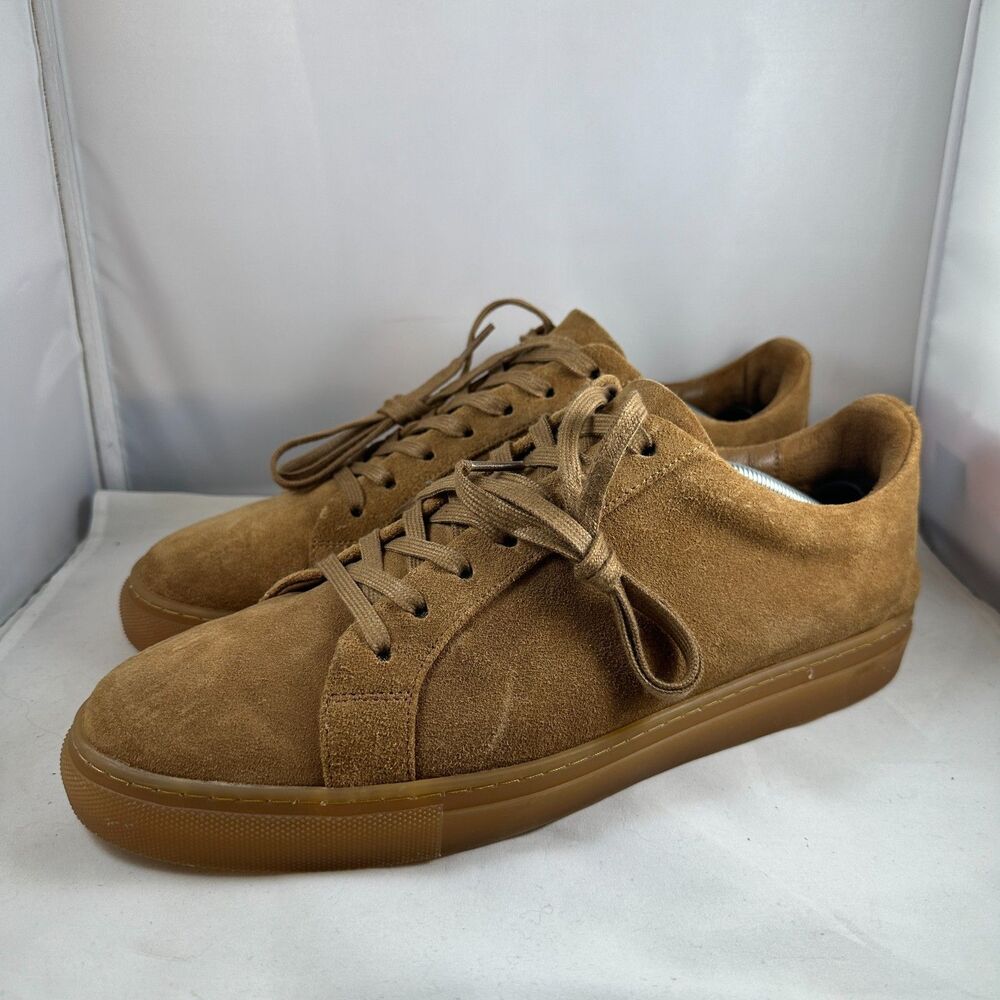Thursday Mens 11.5 Everyday Premier Low Top Lace Up Sneaker Camel Suede Leather
